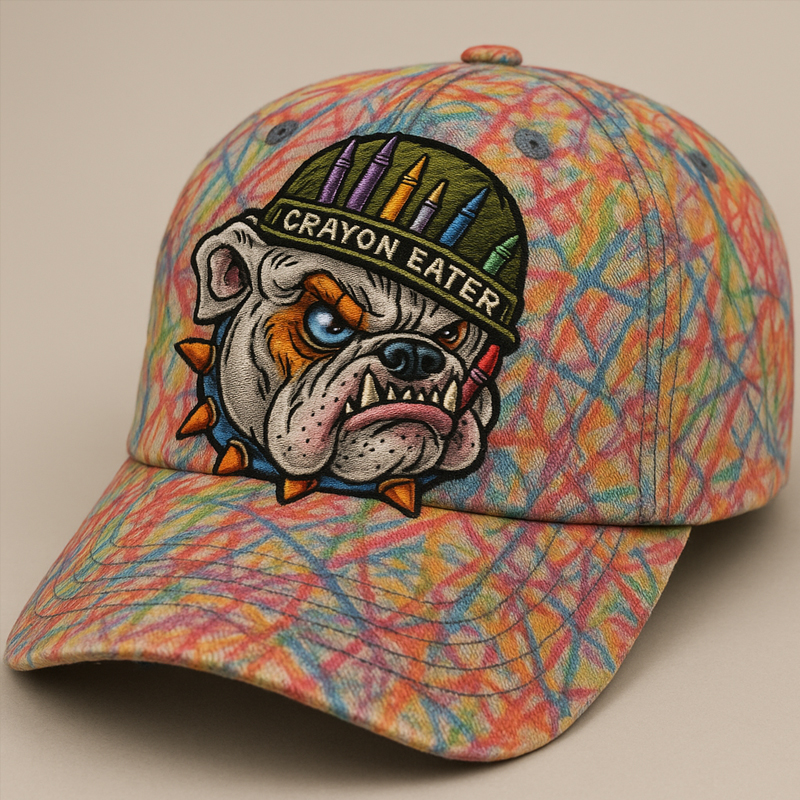 Funny DEVIL DOG Art Print Hat