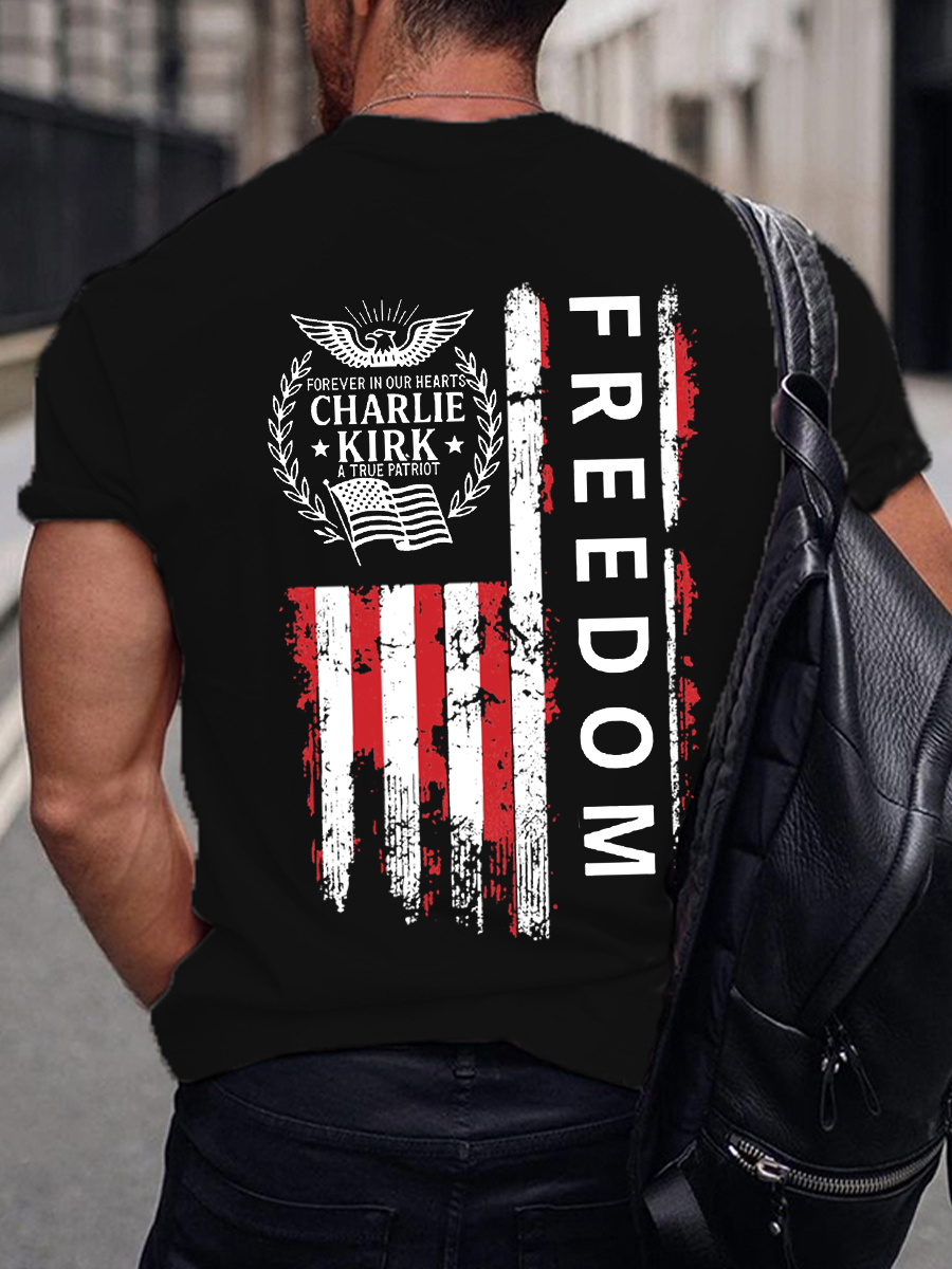 Men's Freedom Is Not Free R.I.P Charlie Kirk Short Sleeve T-shirt