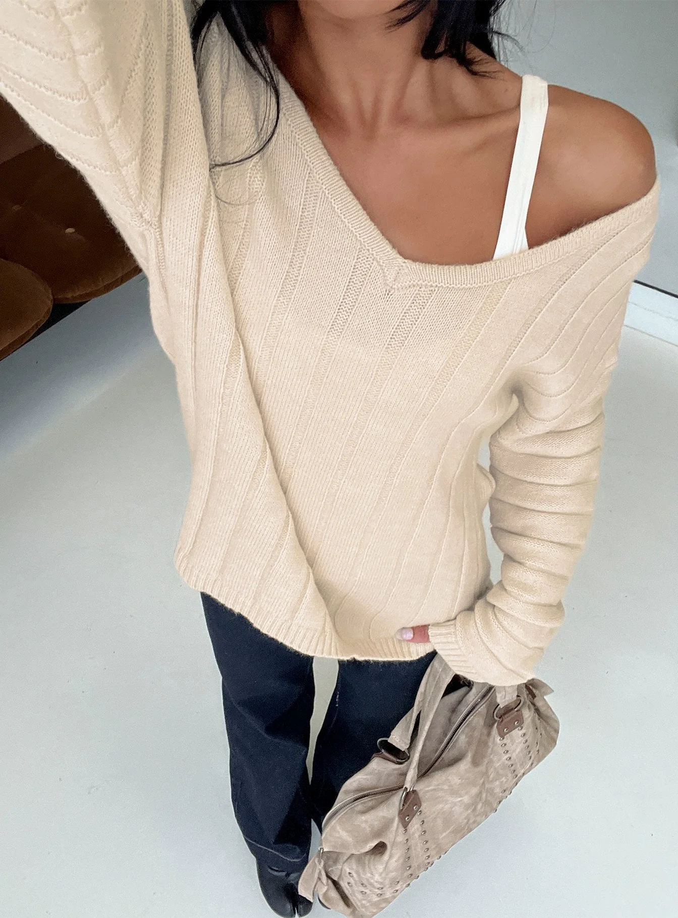 Main Thing Knit Sweater Beige