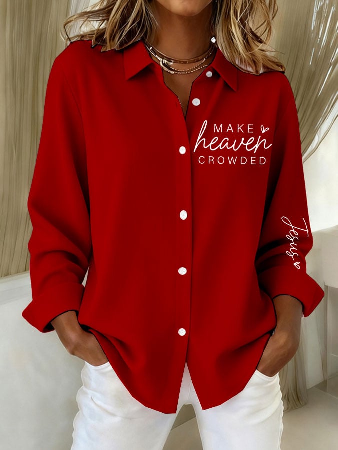 Women's Faith Print Casual Shirt