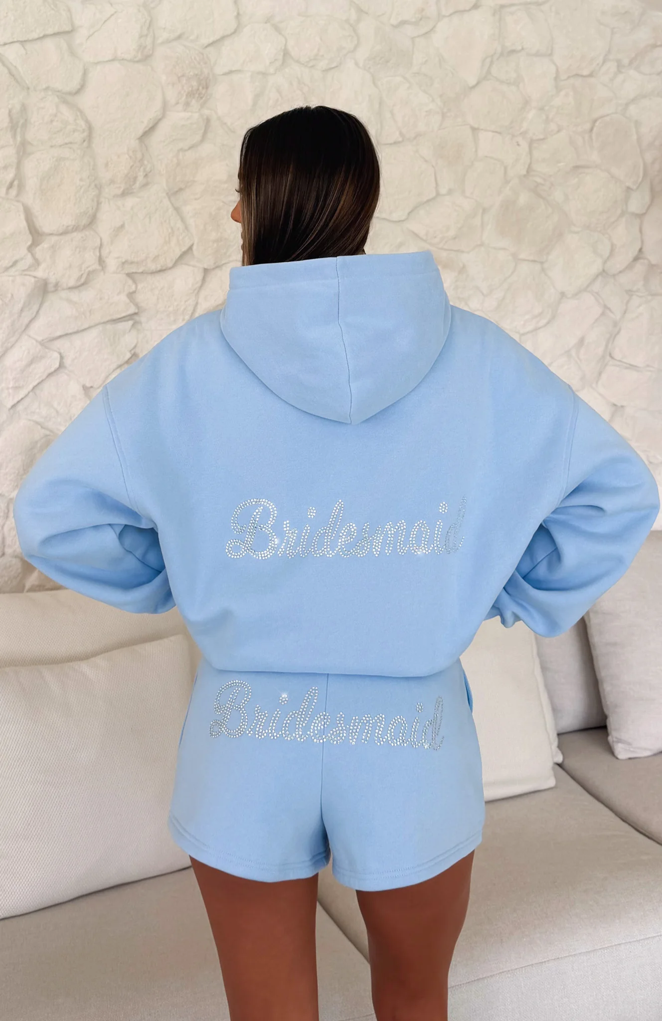 Bridal Party Oversized Hoodie Light Blue