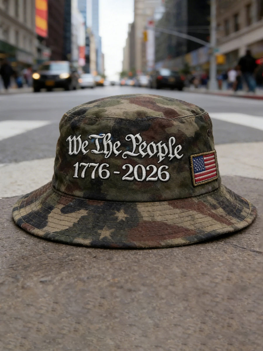 USA 1776-2026 Printed Casual Bucket Hat