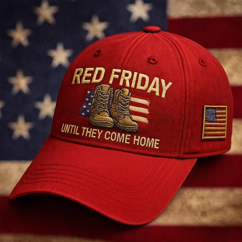 US Red Friday Printed Casual Hat