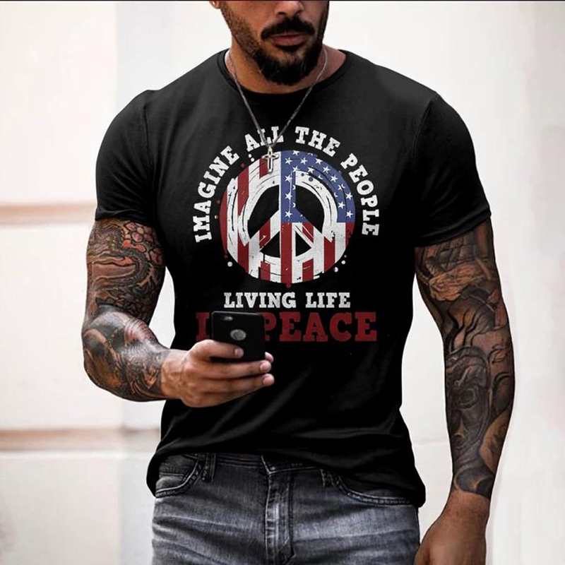 Walk For Peace Love In Every Step Tie-dye Crew Neck T-shirt