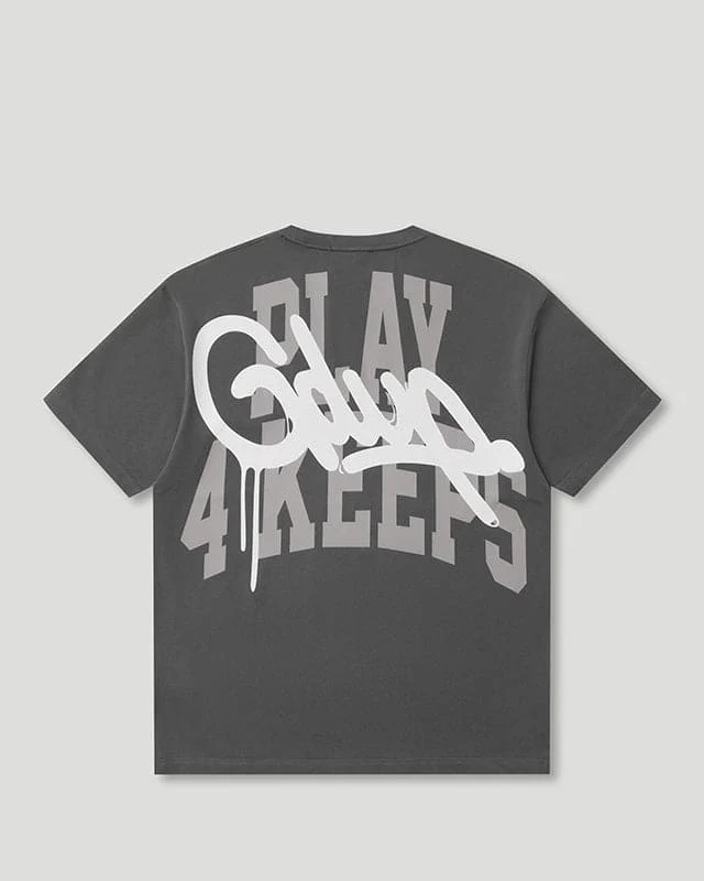 Play 4 Keeps T-Shirt Charcoal/White