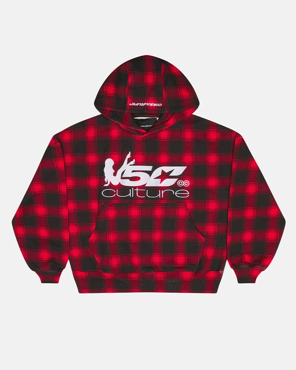 TARTAN HOODIE RED