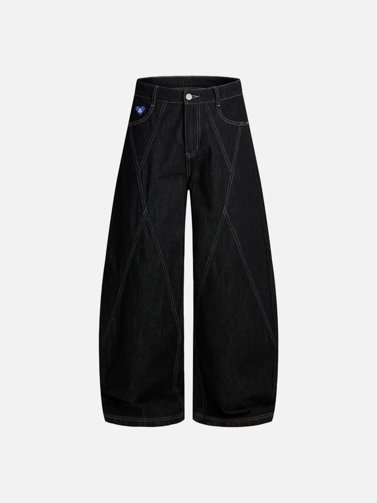 Aelfric Eden Contrast Stitch Baggy Barrel Jeans