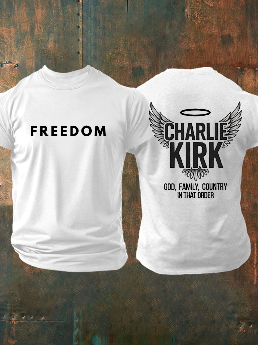 Men's Freedom Is Not Free R.I.P Charlie Kirk Short Sleeve T-shirt