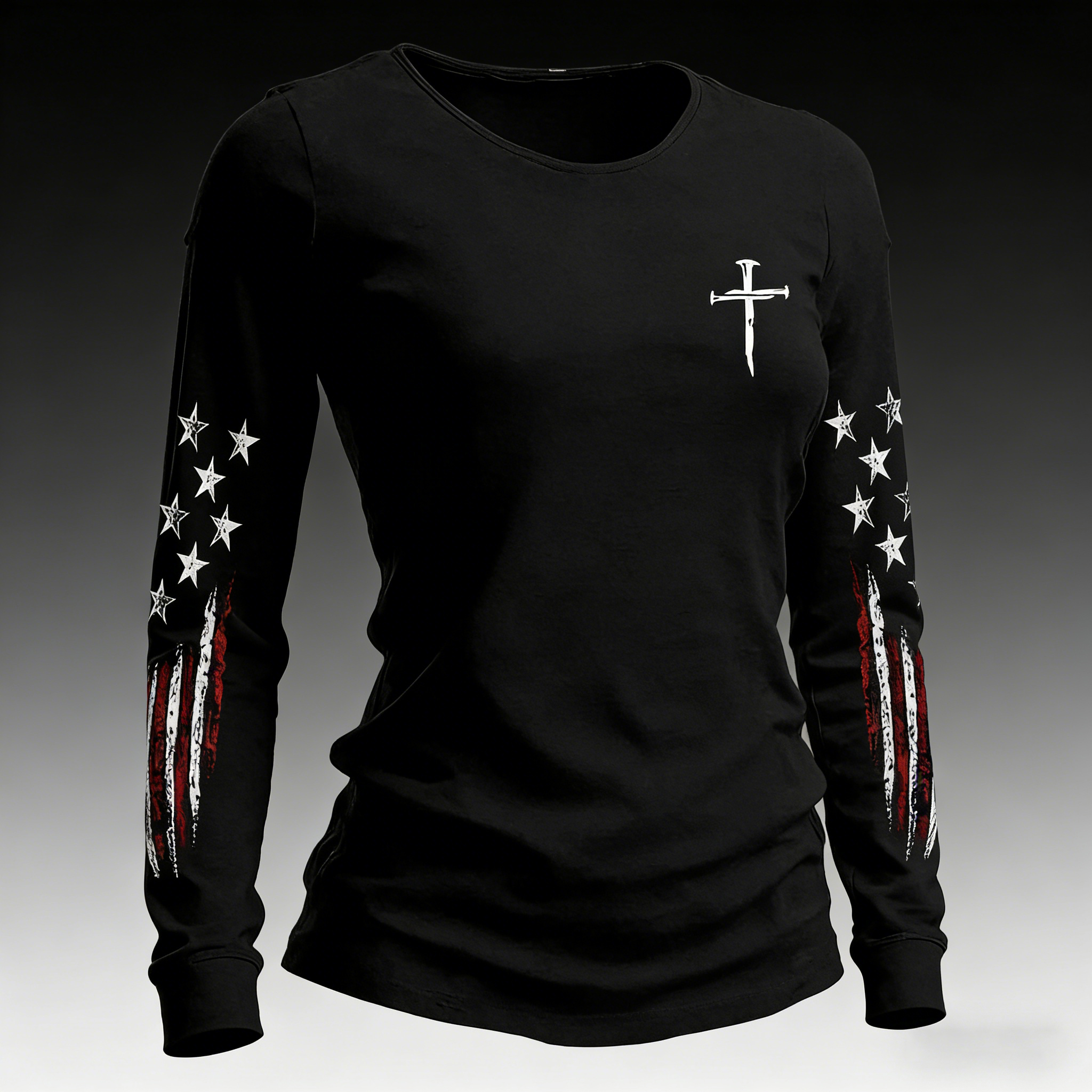 Women's casual faith-inspired long-sleeved T-shirt