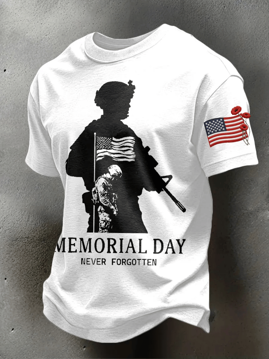 Men's Memorial Day Printed Casual T-shirt