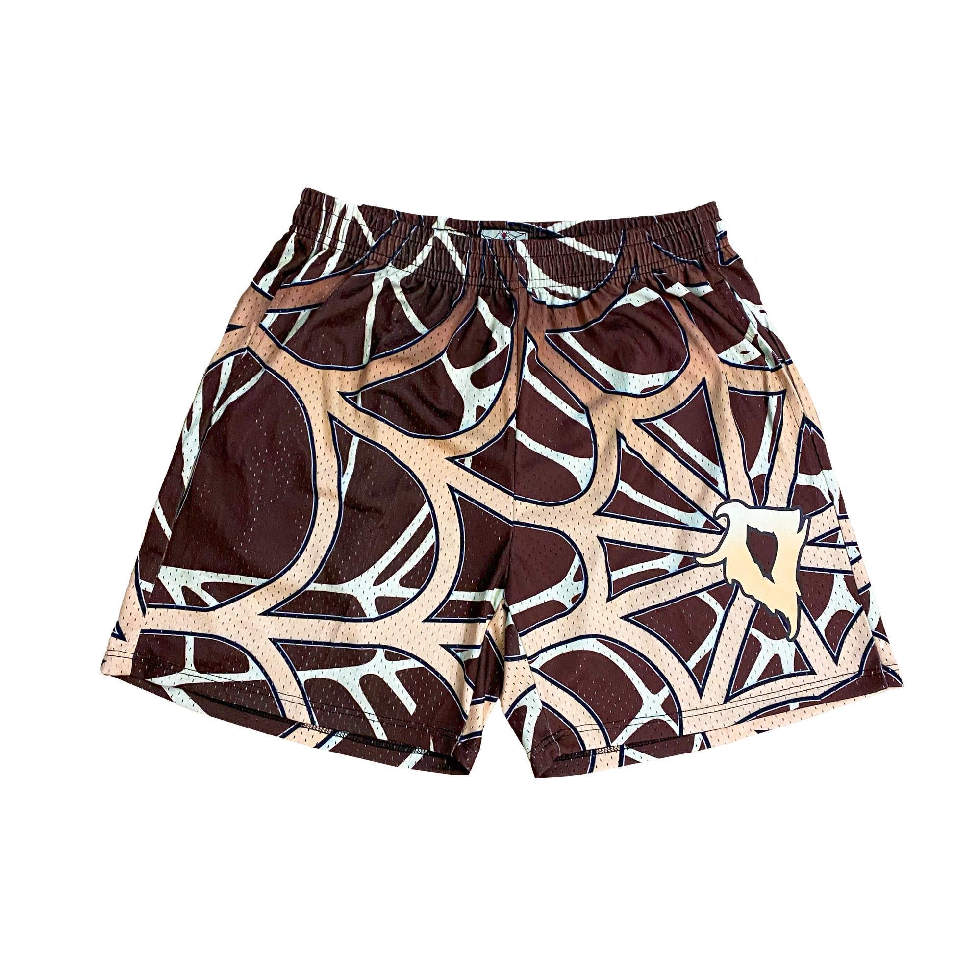 Spider Web Mesh Casual Mesh Shorts