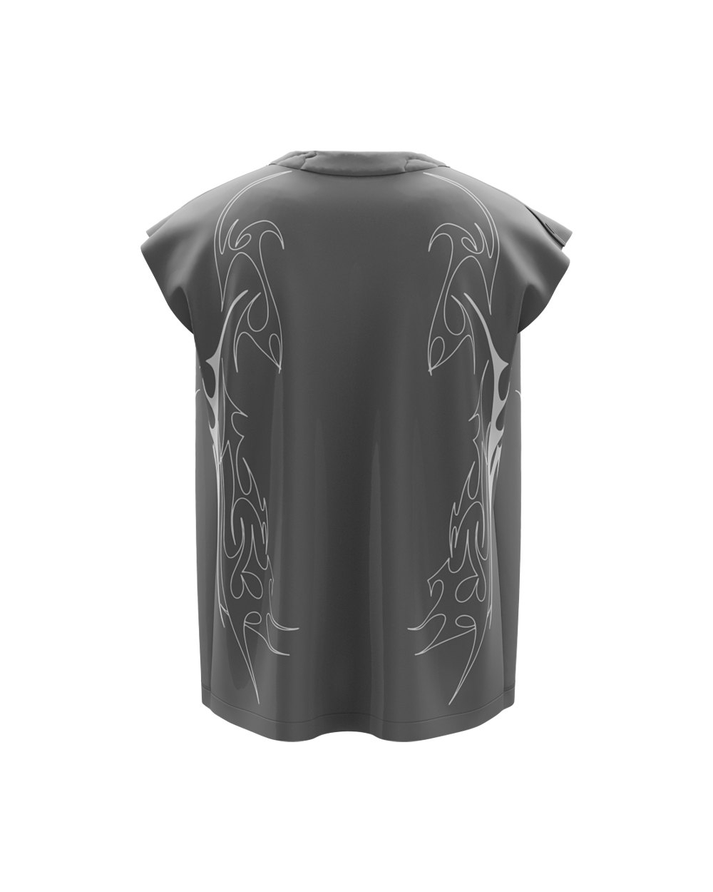 Cipher Dark Grey Unisex Boxy Vest