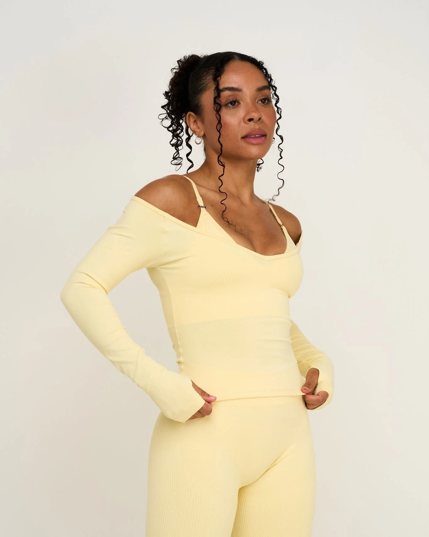 Elevate™ Sculpting Seamless V-Neck Top | Golden Butter