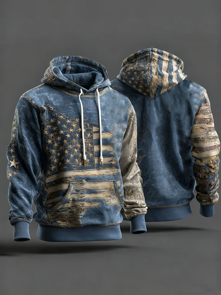 Men's 1776-2026 Print Casual Hoodie