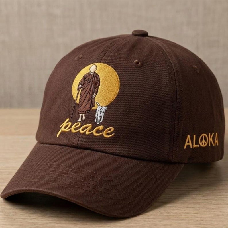 Unisex Vintage Walk For Peace Print Baseball Cap