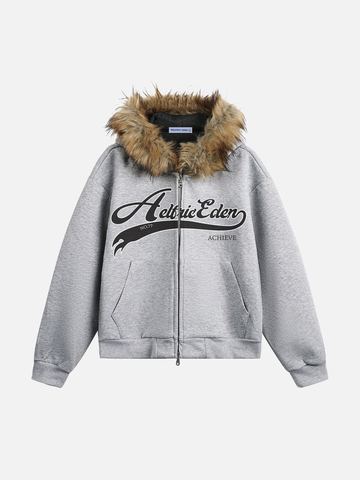 Aelfric Eden Boxy Faux Fur Collar Hoodie