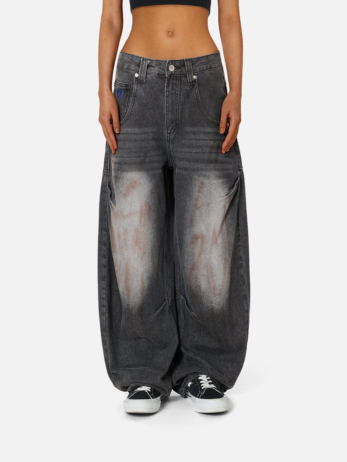 Aelfric Eden Dirty-Dyed Super Baggy Barrel Jeans