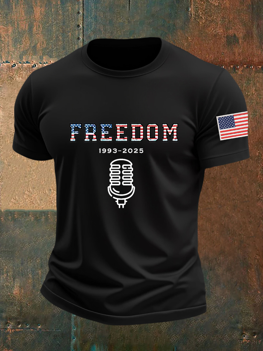 Men's Freedom Is Not Free R.I.P Charlie Kirk Short Sleeve T-shirt