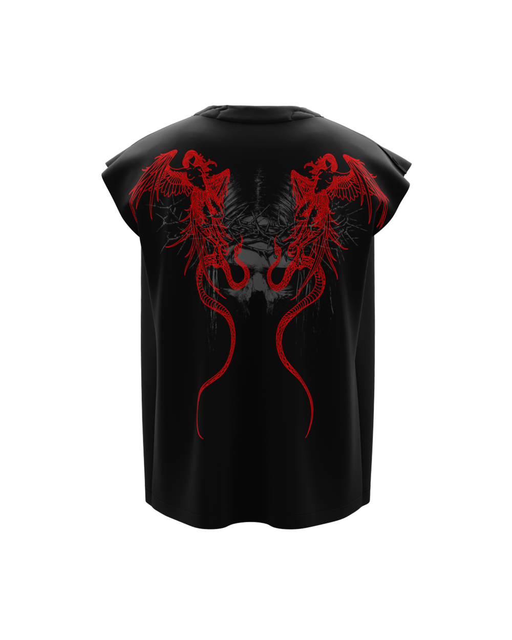 Descent Black Boxy Unisex Vest