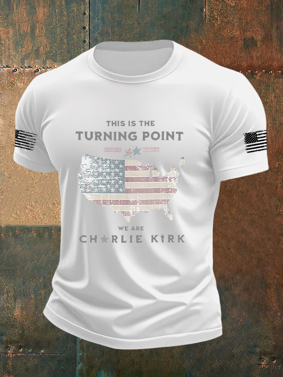 Men's Freedom Is Not Free This is the Turning Point R.I.P Charlie Kirk Short Sleeve T-shirt