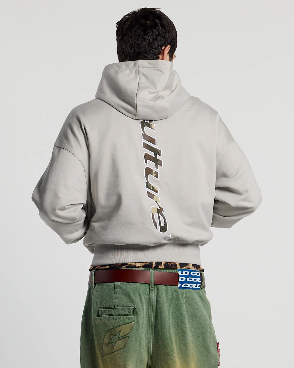 VERTICAL HOODIE LIGHT GREY