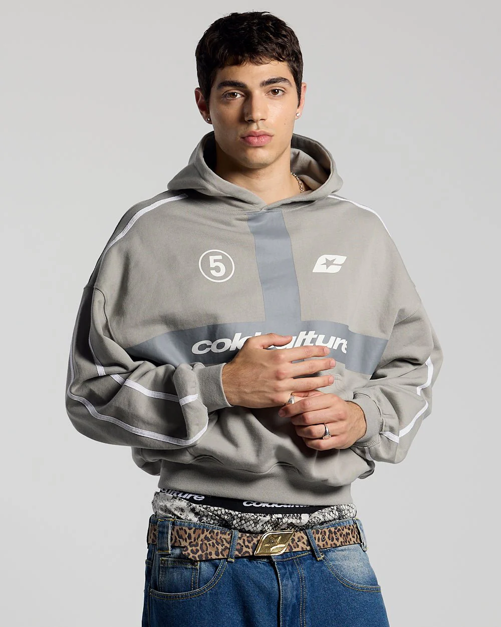 HIT THE TARGET HOODIE GREY