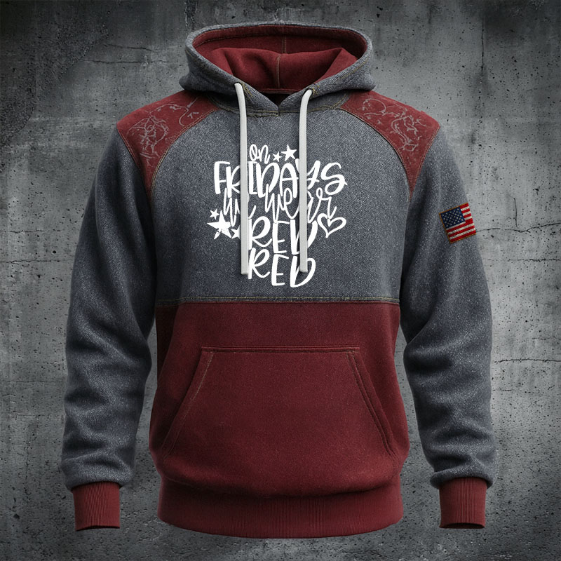 Red Friday Art Print Hoodie