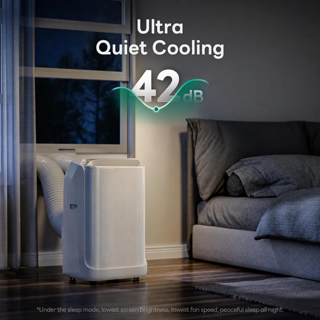 🔥Clearance Sale🔥14,000 BTU Dual Hose Portable AC – Smart Inverter Cooling for Rooms Up to 500 sq. ft.