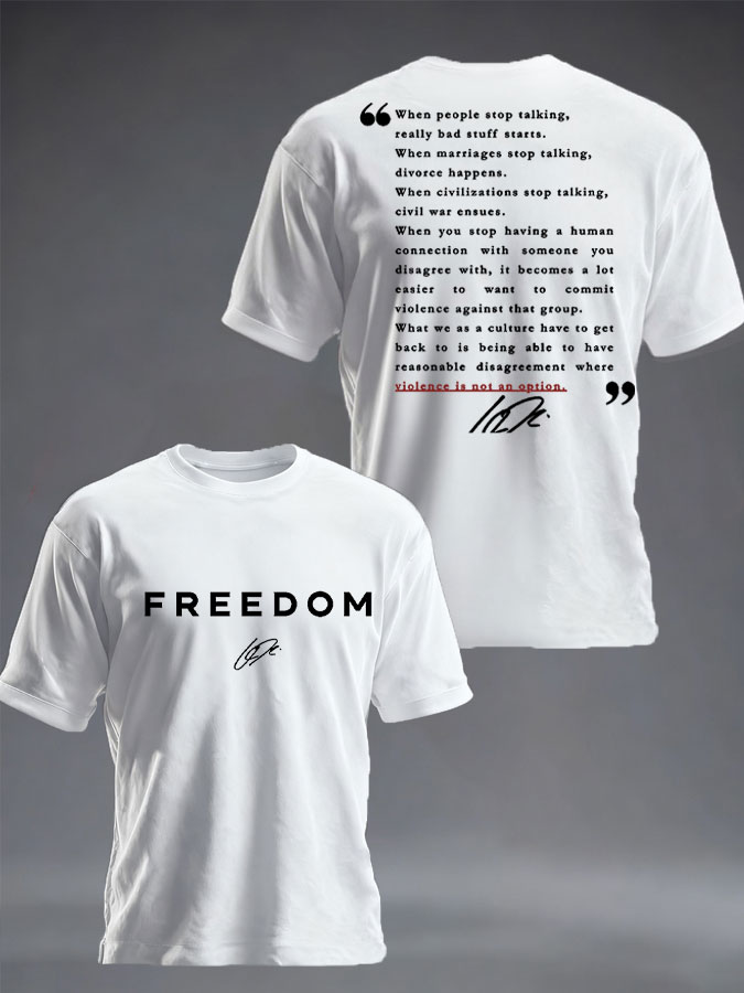 Men's Freedom Patriot Printed T-shirt