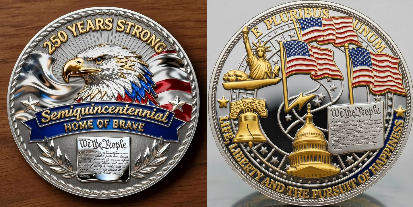 🏆Flash Sale 60% OFF - United States 250th Anniversary Commemorative Coin - Semiquincentennial Edition 🦅🇺🇸