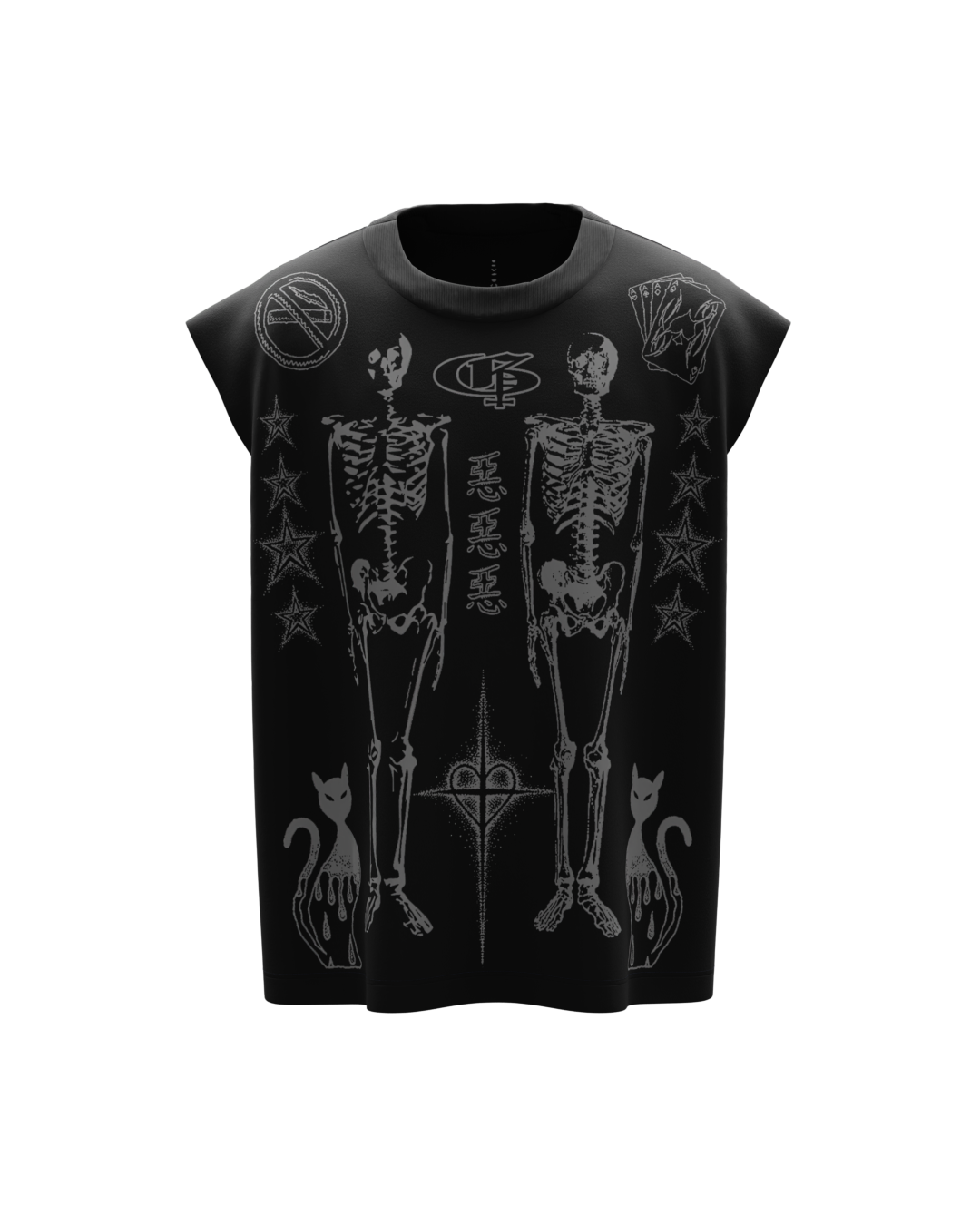 Stellar Black Unisex Boxy Vest