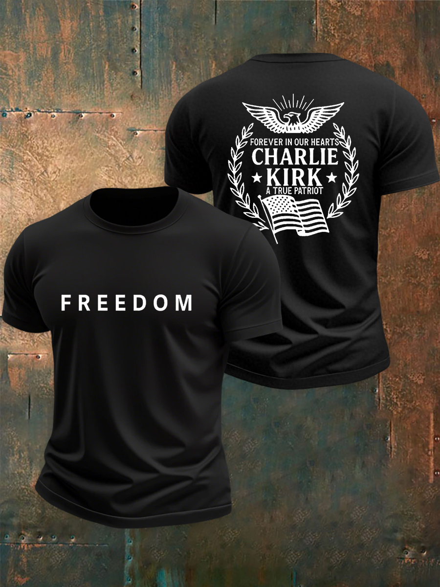 Men's Freedom Is Not Free R.I.P Charlie Kirk  Short Sleeve T-shirt
