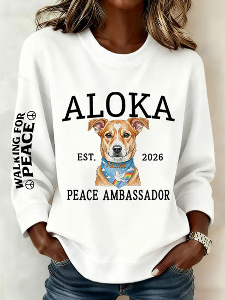 Women's Walk For Peace Art Print Sweatshirt