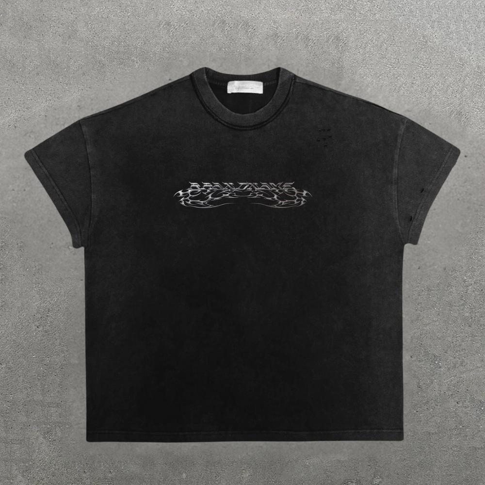 Intricate Cross Graphic Streetwear T - Shirt