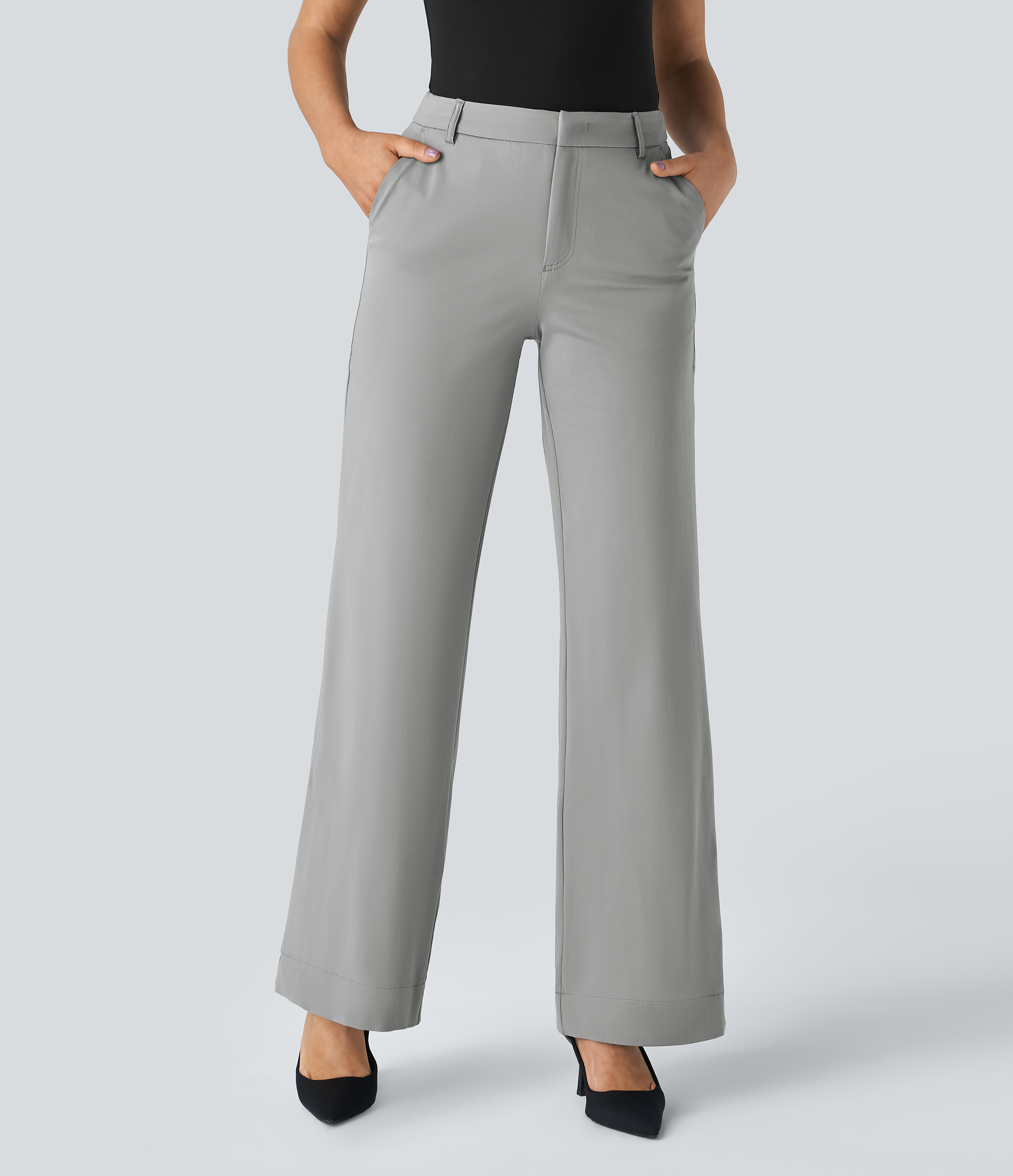 Halara Flex™ Mid Rise Pocket Straight Leg Work Pants