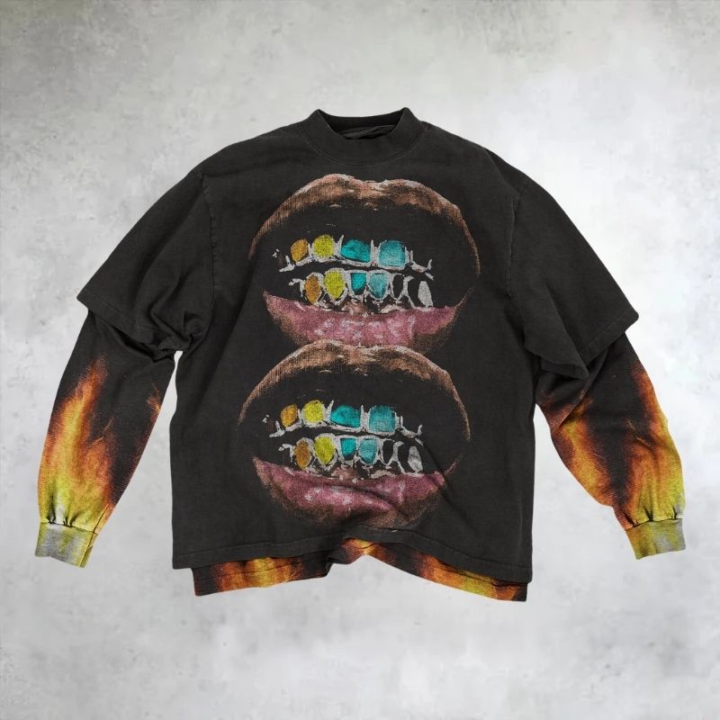 Gothic Grillz Layered Long Sleeve T-Shirt