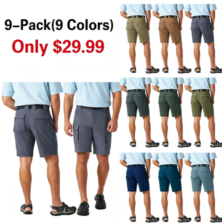 Men's Loose-Fit Quick-Dry Cargo Shorts