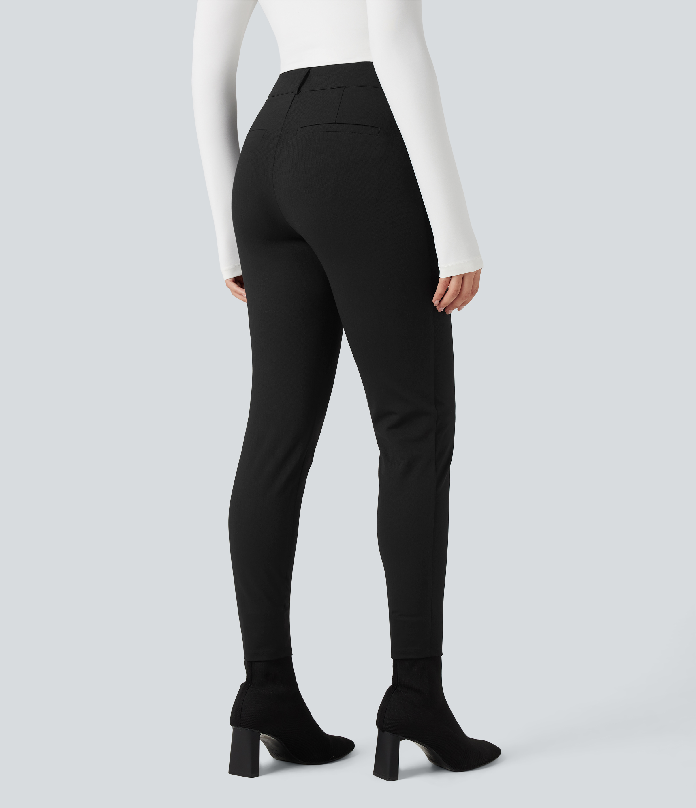 Halara Flex™ High-waisted Skinny Herringbone Work Pants with Pockets