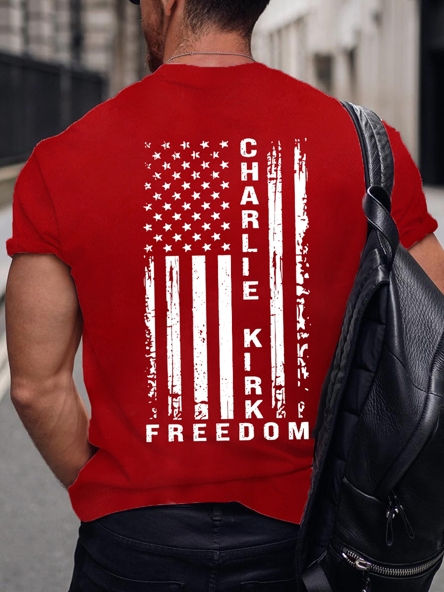 Men's Freedom Is Not Free R.I.P Charlie Kirk Short Sleeve T-shirt