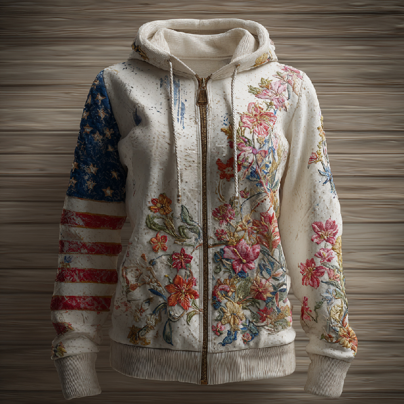 US 250th Anniversary Art Print Hooded Jacket