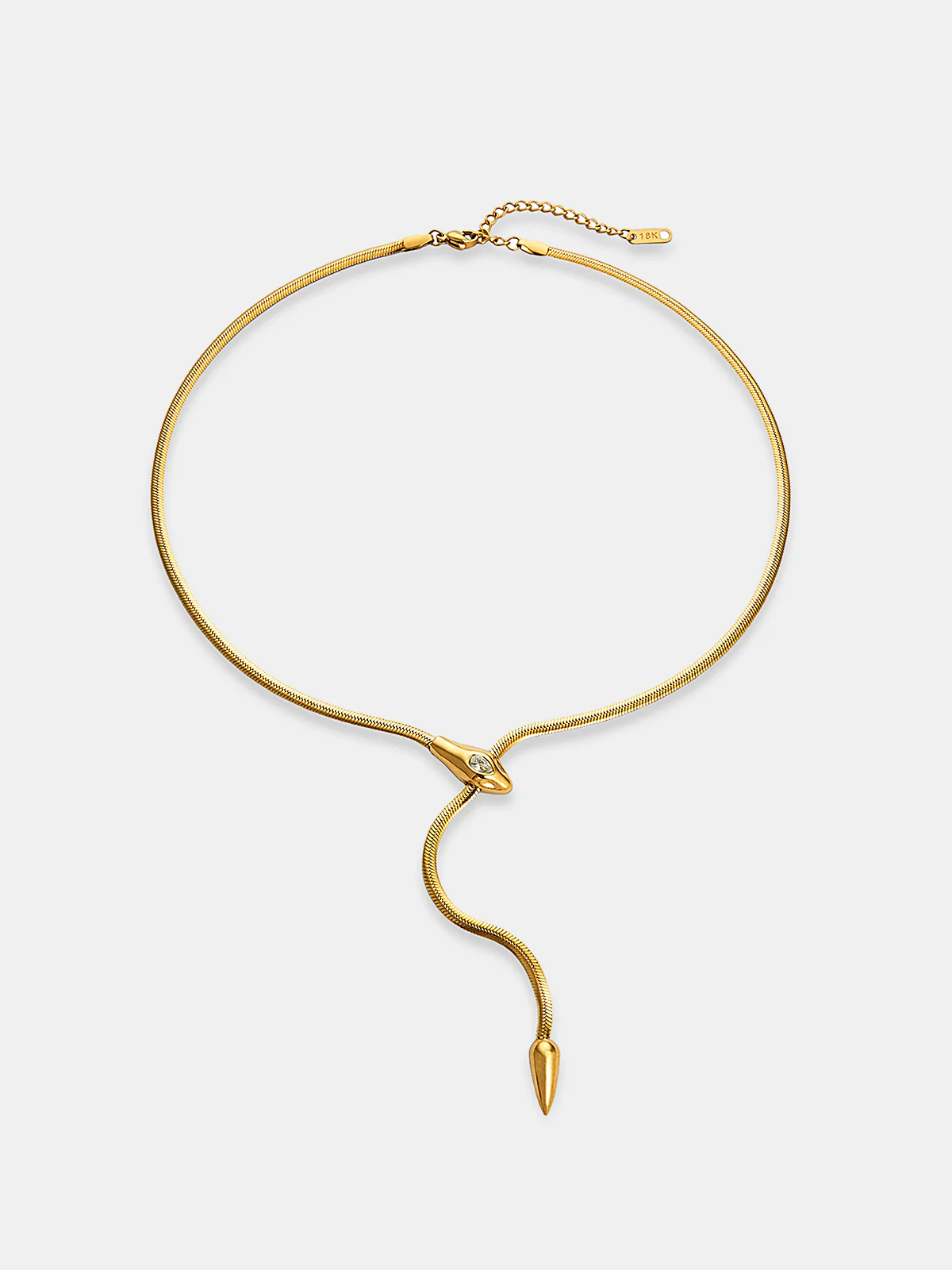 Snake Design Snake Chain Lariat Necklace