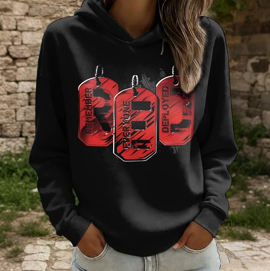 Women's Casual Red Friday Print Sweatshirt