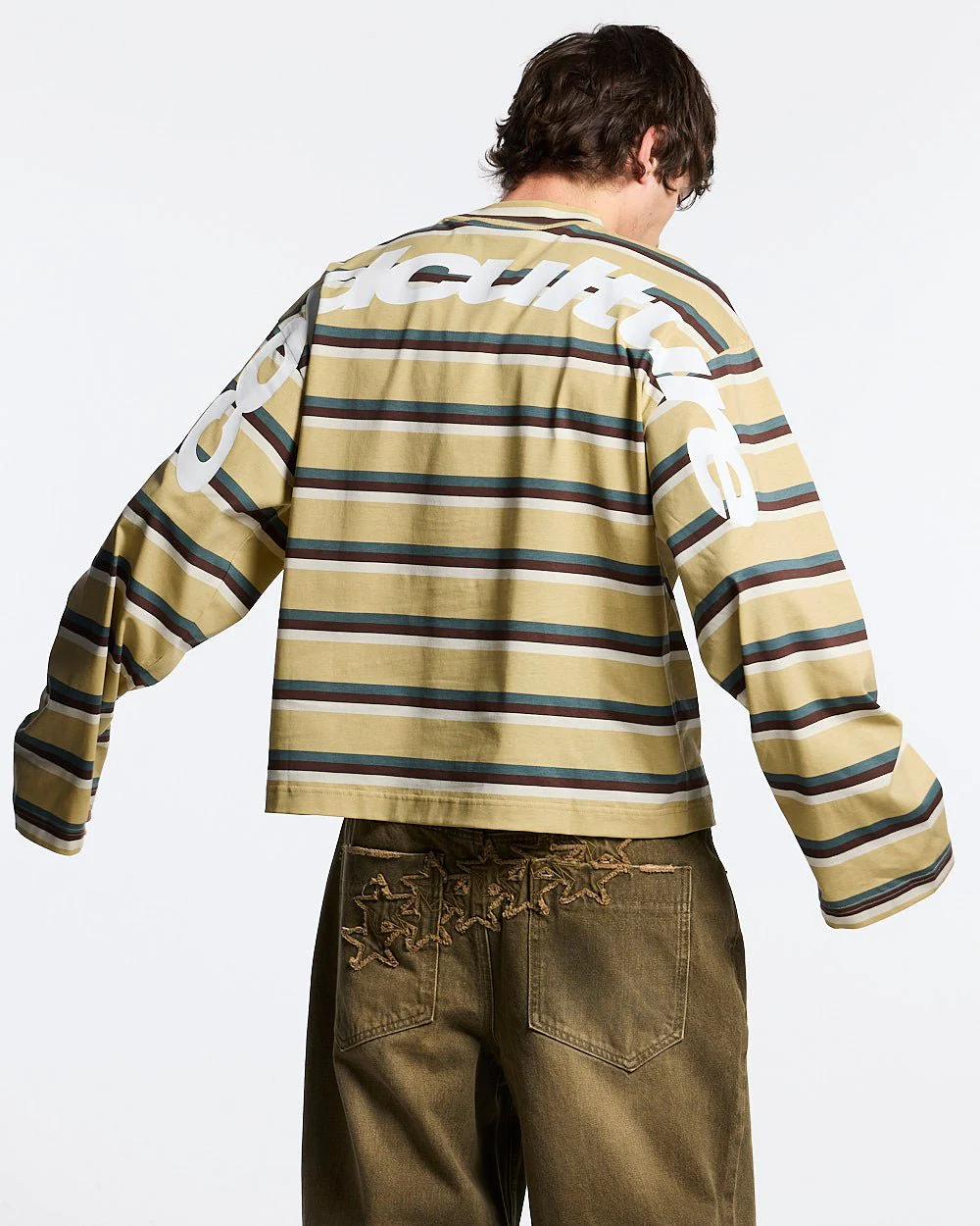 RAY CURVED LONGSLEEVE YELLOW & BROWN