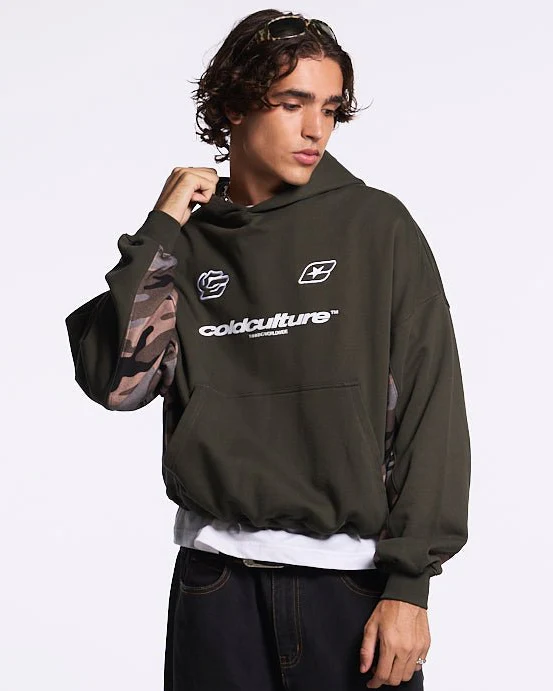 RACING CAMO HOODIE DARK GREEN