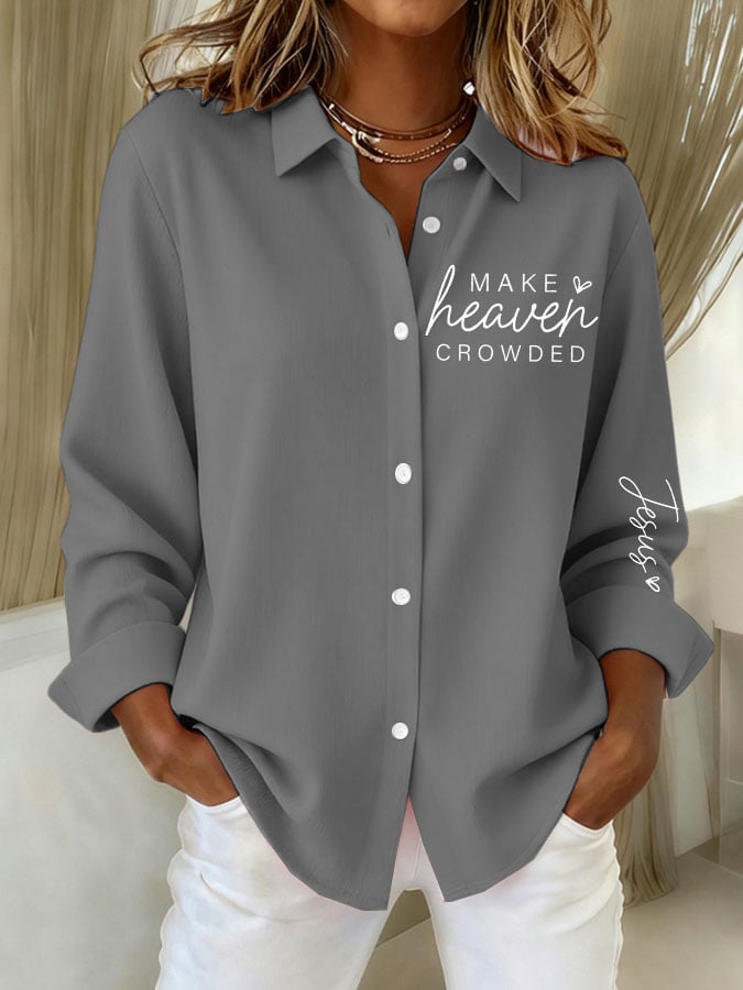 Women's Faith Print Casual Shirt