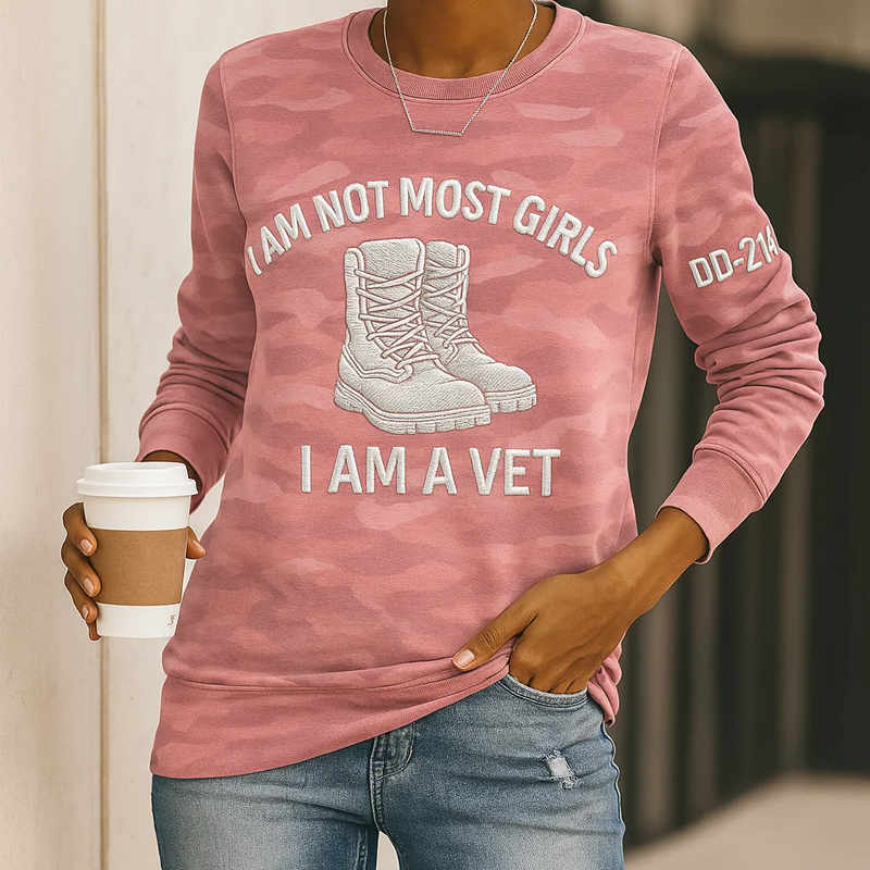 Women's Veteran Print Casual Sweatshirt