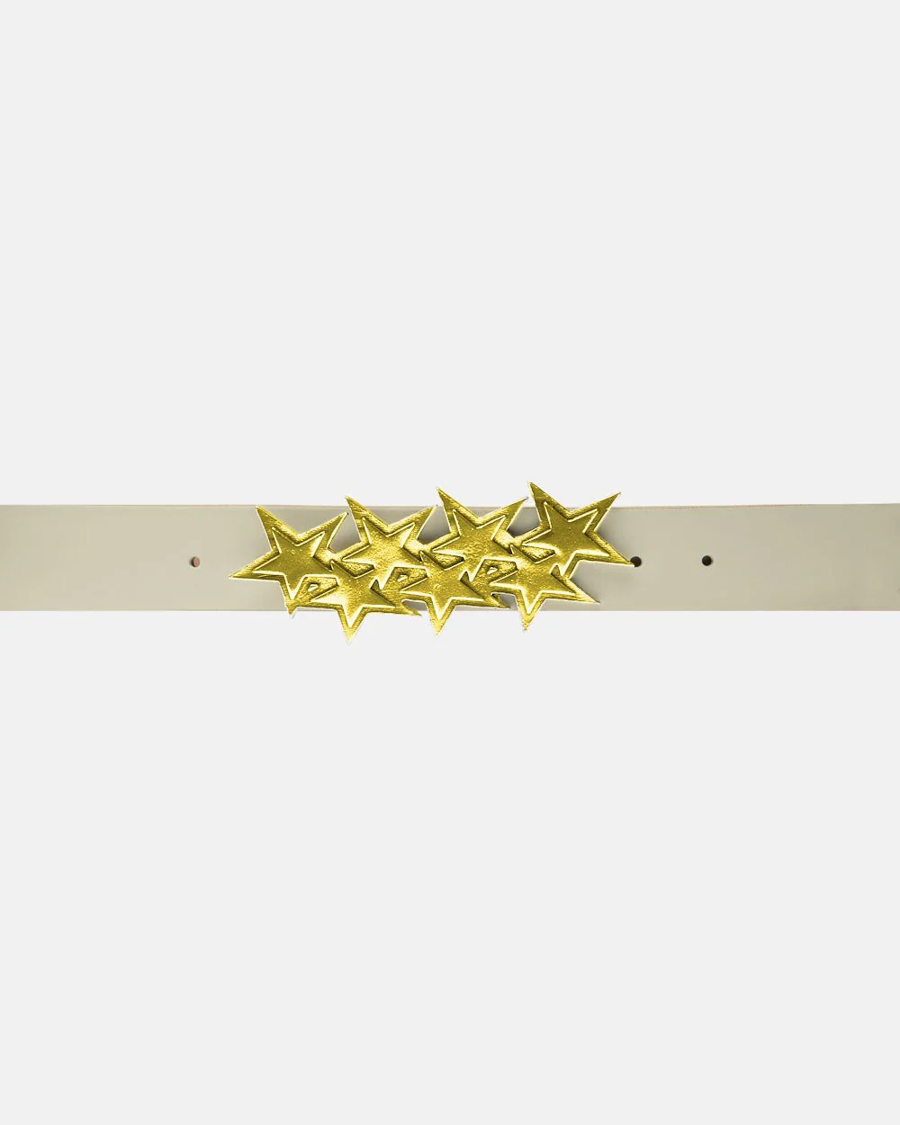 STARS LEATHER BELT CREAM
