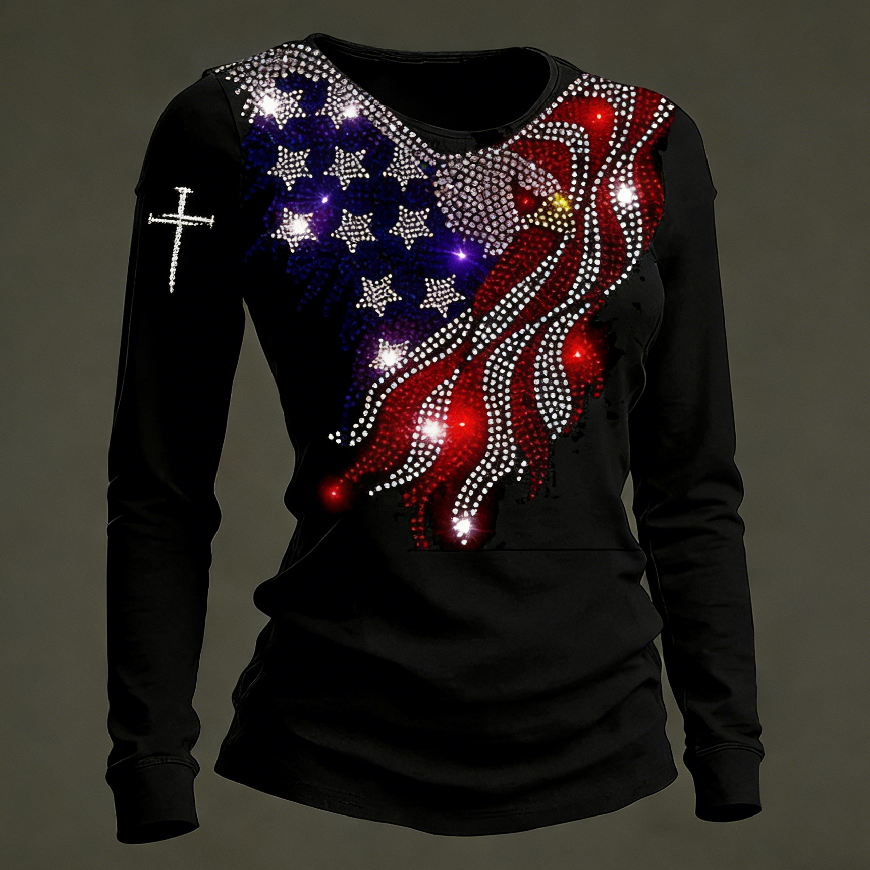 Women's casual faith-inspired long-sleeved T-shirt