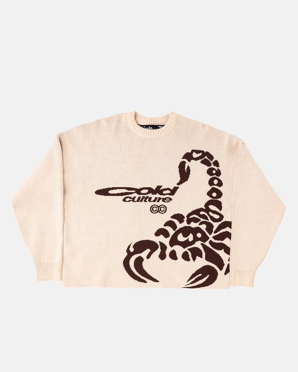 POISON KNIT CREAM AND BROWN