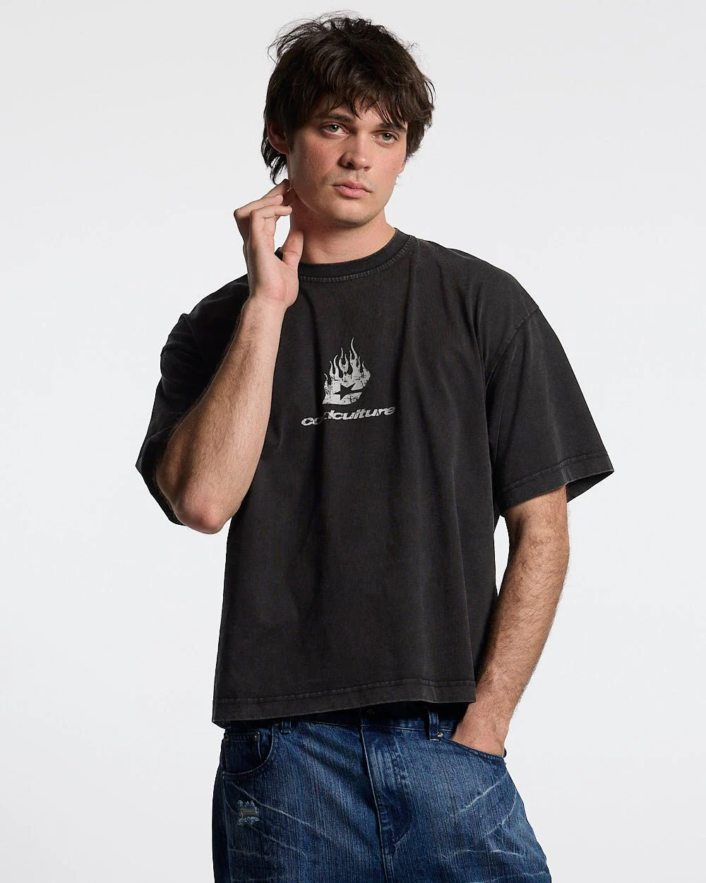 DARK FLAMES TEE BLACK